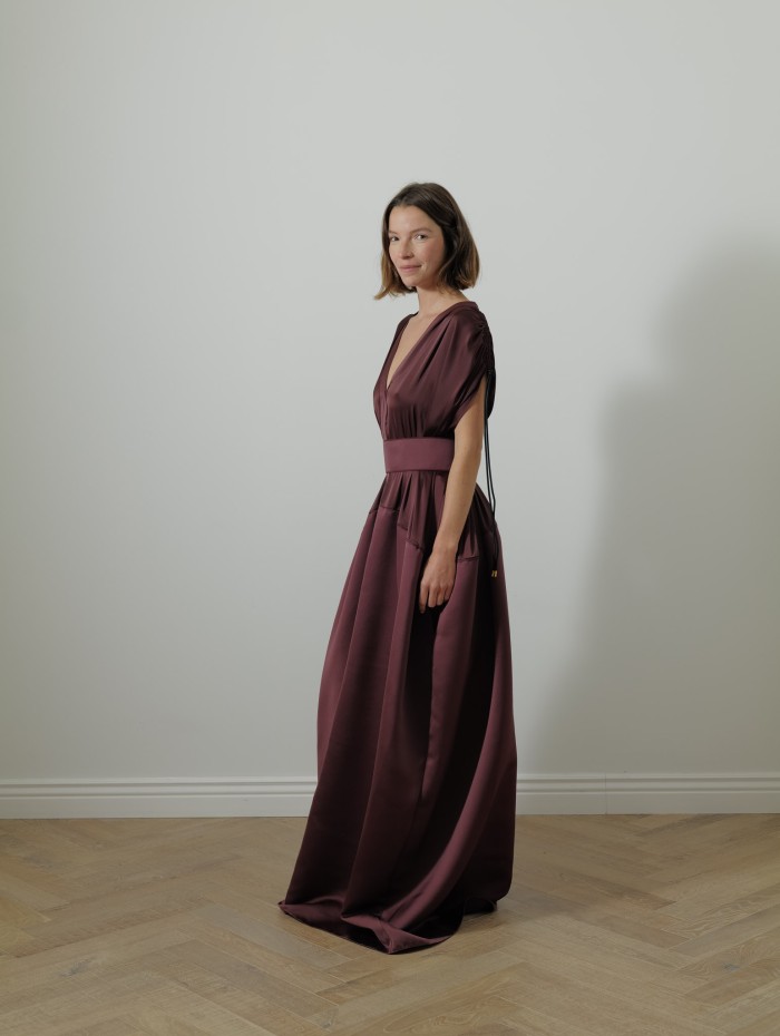 Robe longue - Bordeaux - Maison Rabih Kayrouz