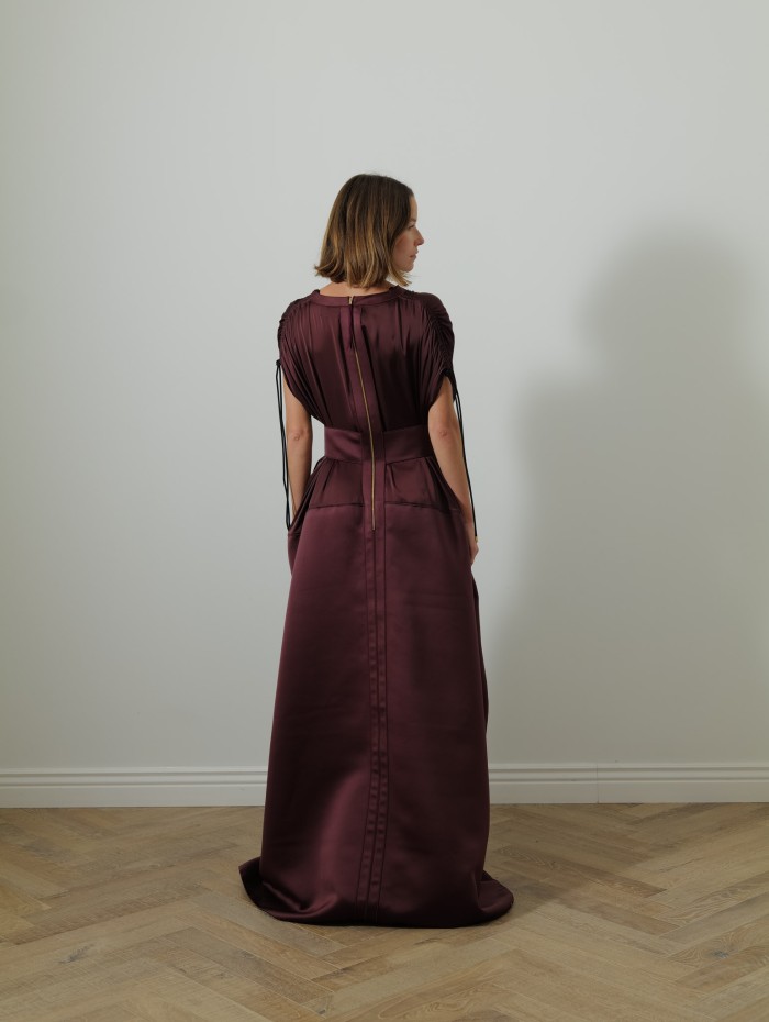 Robe longue - Bordeaux - Maison Rabih Kayrouz