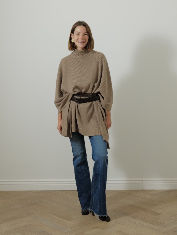 Ceinture longue en cuir - Chocolat -- Max Mara