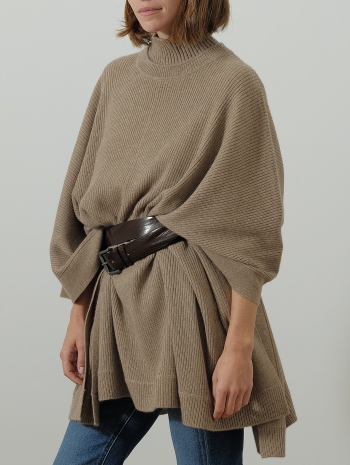 Ceinture longue en cuir - Chocolat -- Max Mara