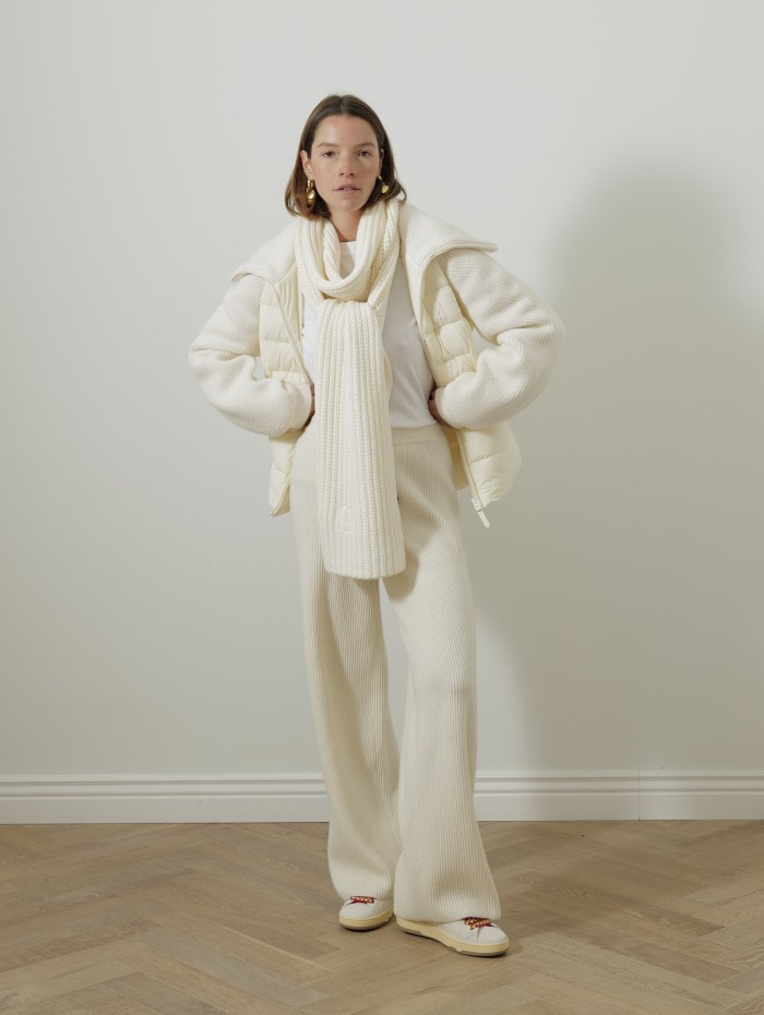 Écharpe longue en maille - Crème - Mackage