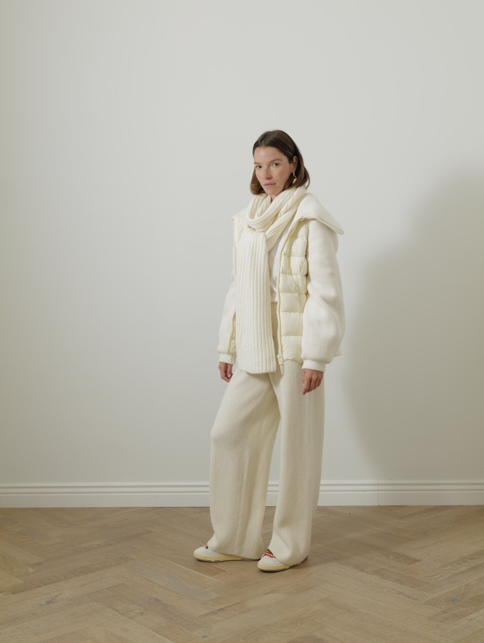 Écharpe longue en maille - Crème - Mackage