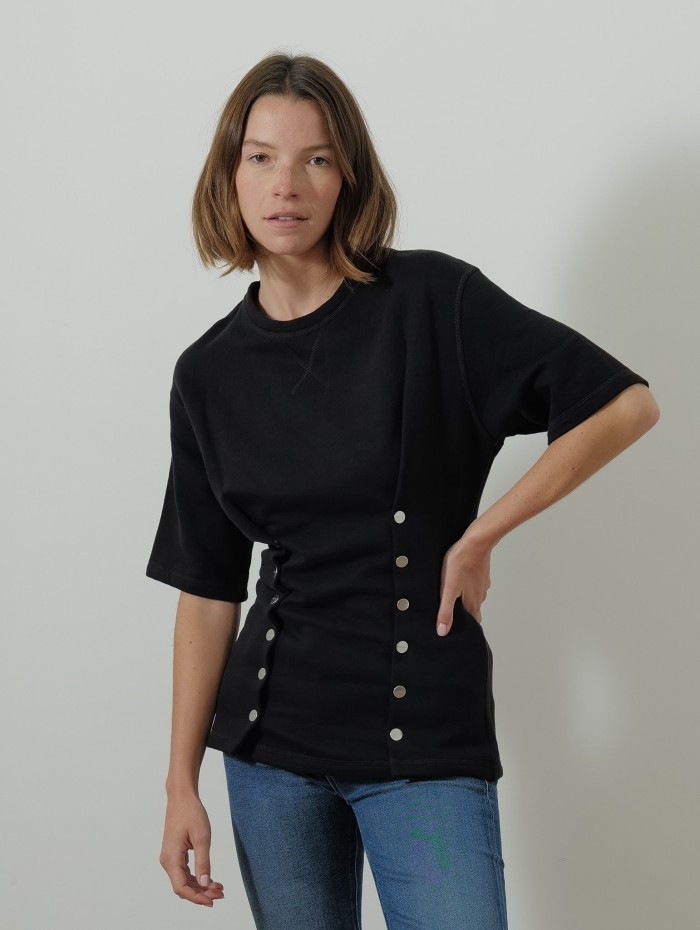 T-shirt cintré - Molleton de coton - Lanvin