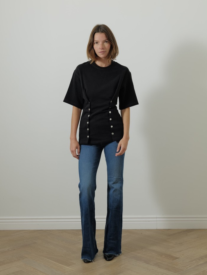 T-shirt cintré - Molleton de coton - Lanvin