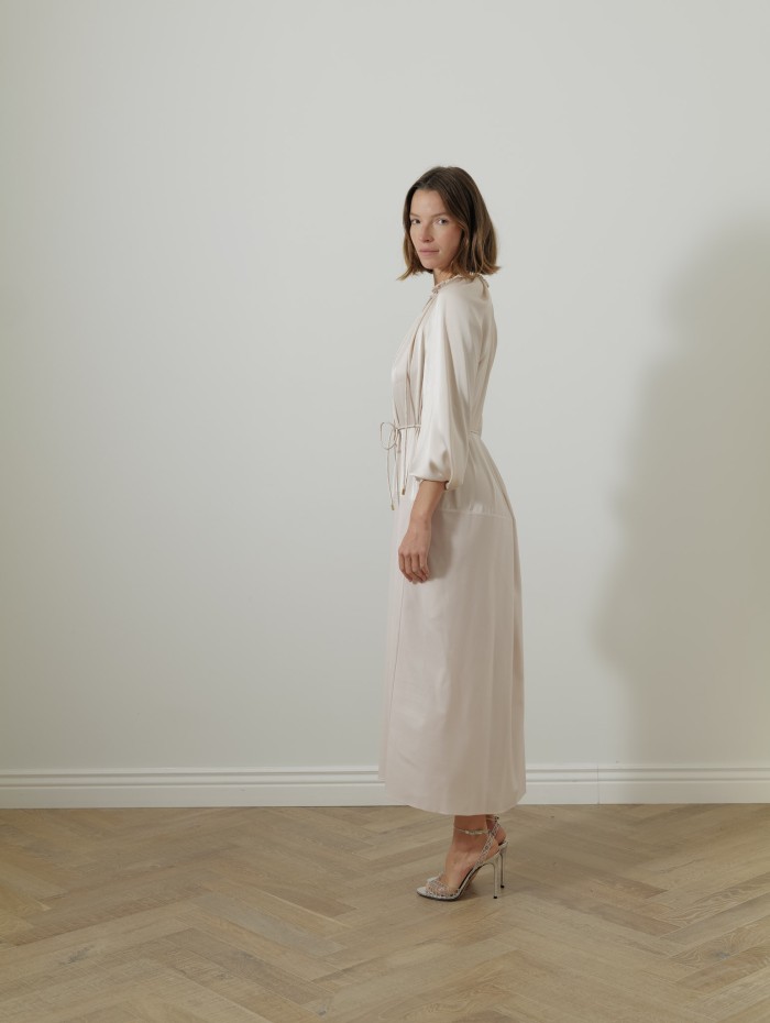 Robe longue fluide - Rose pâle - Maison Rabih kayrouz