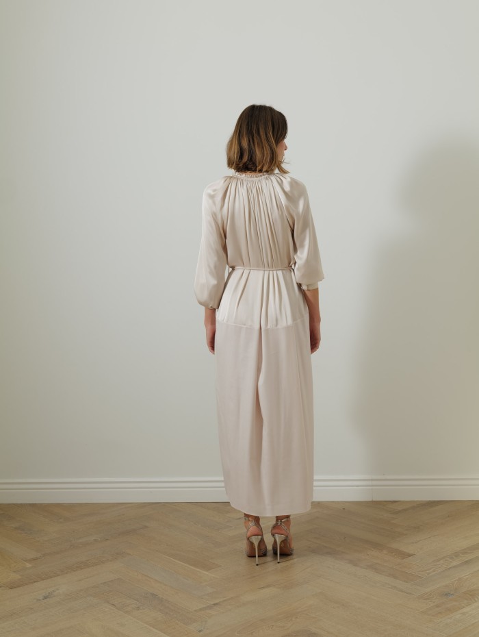 Robe longue fluide - Rose pâle - Maison Rabih kayrouz