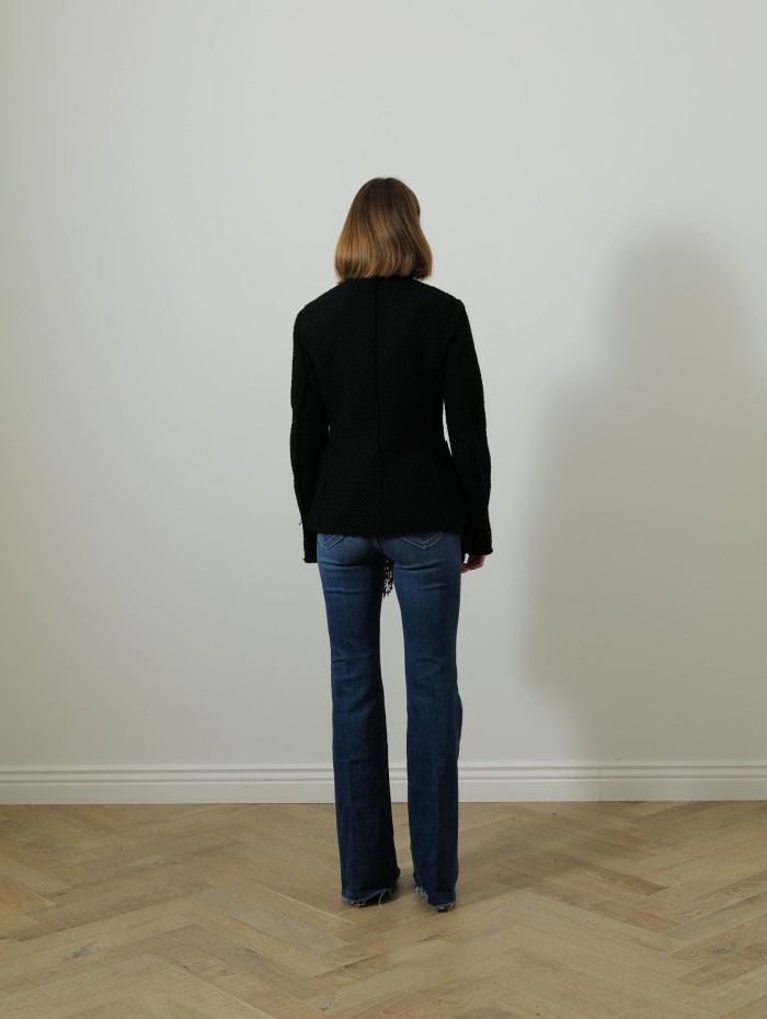 Veste asymétrique laine - Collarless - Lanvin