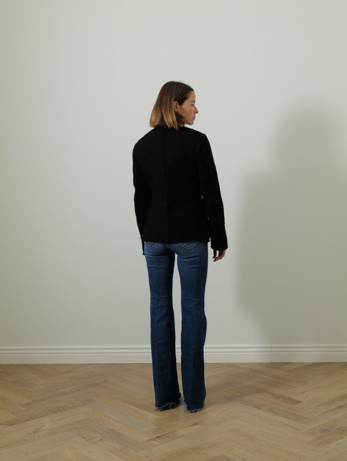 Veste asymétrique laine - Collarless - Lanvin