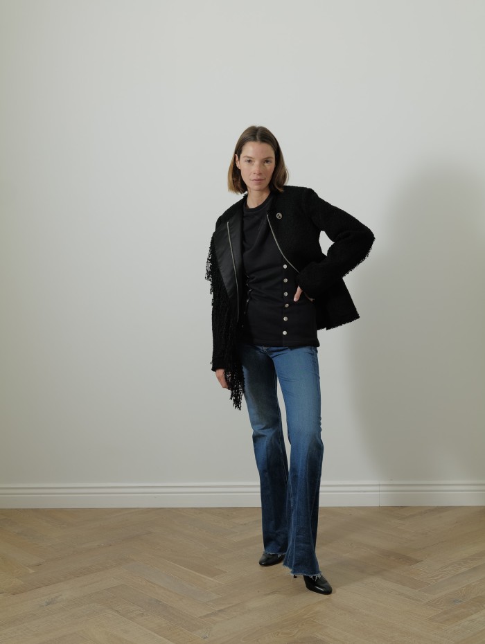 Veste asymétrique laine - Collarless - Lanvin