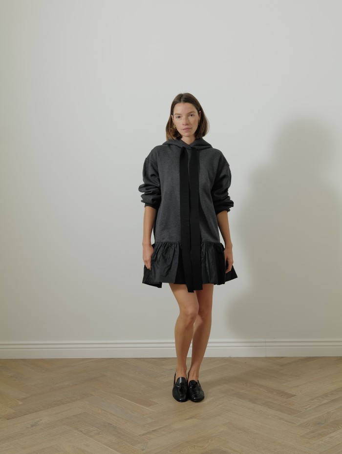 Robe sweat à capuche - Grise - Patou