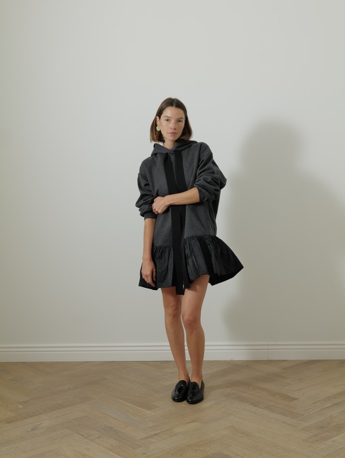 Robe sweat à capuche - Grise - Patou