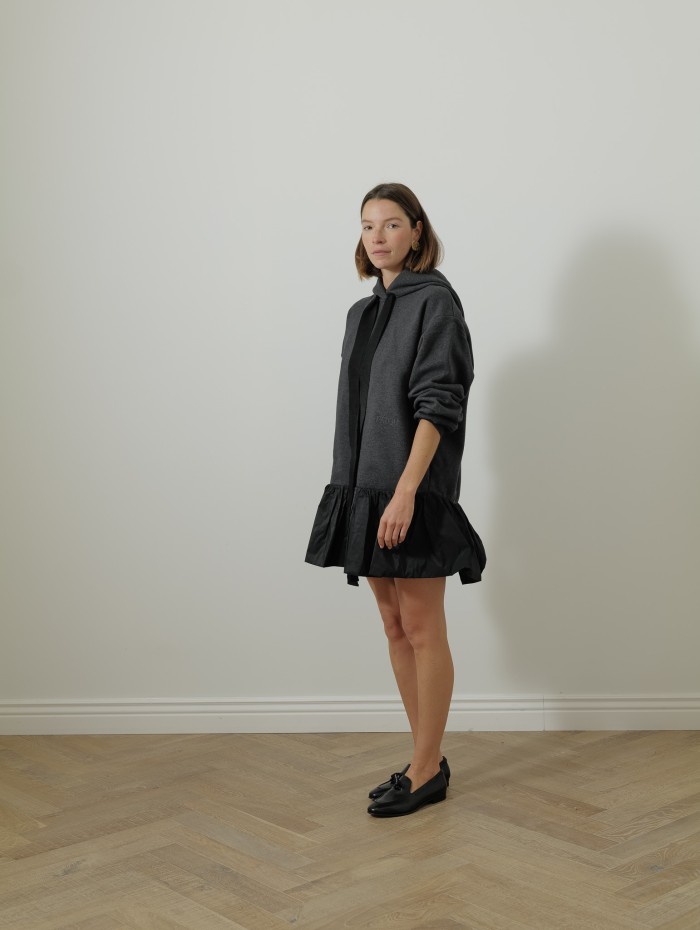 Robe sweat à capuche - Grise - Patou