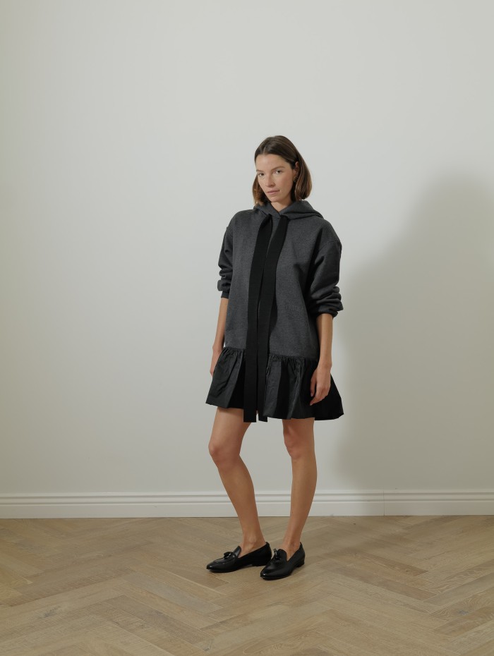 Robe sweat à capuche - Grise - Patou