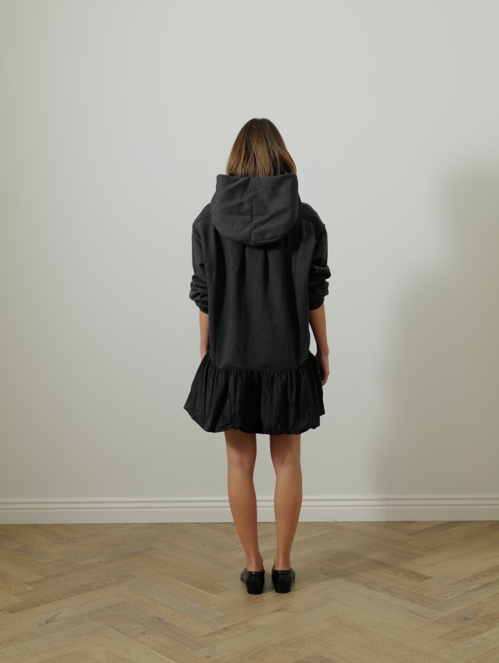 Robe sweat à capuche - Grise - Patou