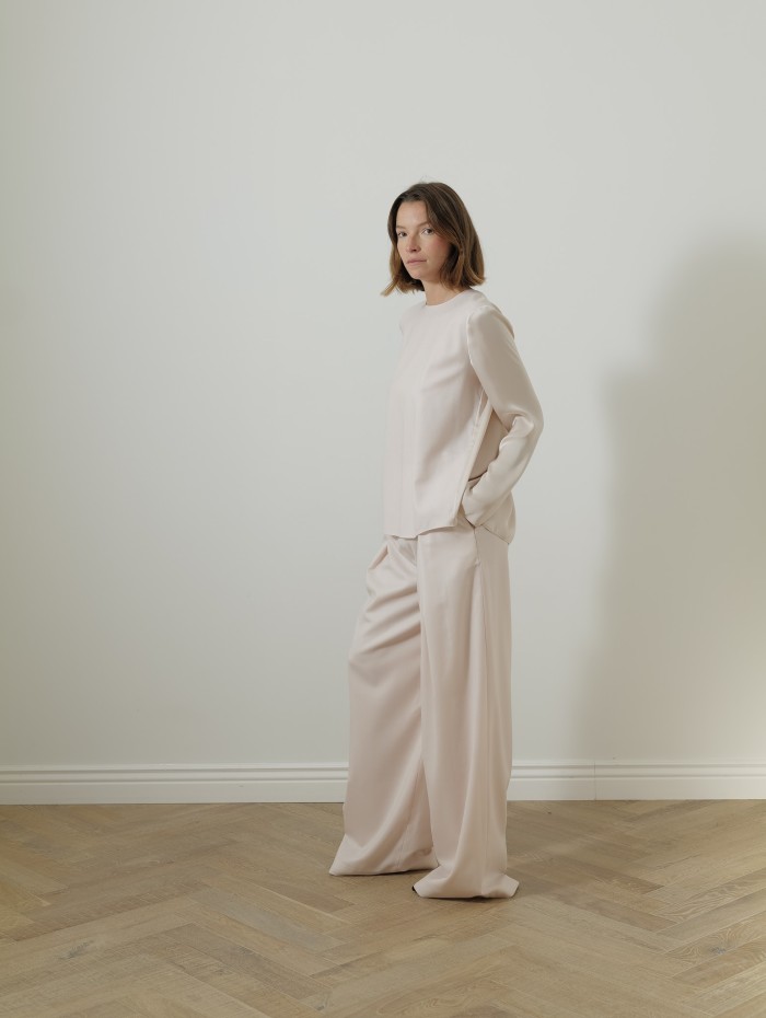 Pantalon en laine - Rose pâle - Maison Rabih kayrouz