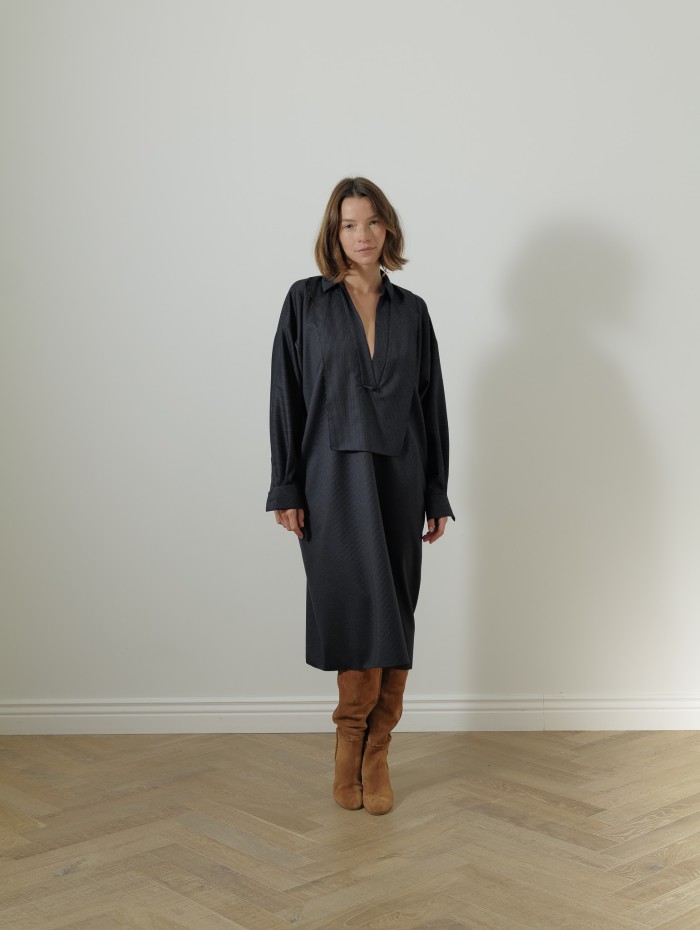 Robe à rayures - Bleu - Maison Rabih Kayrouz