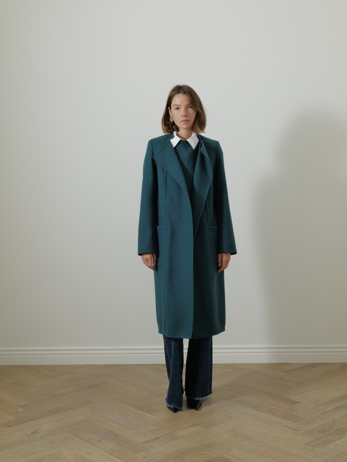 Manteau laine et cachemire - Vert - Maison Rabih Kayrouz