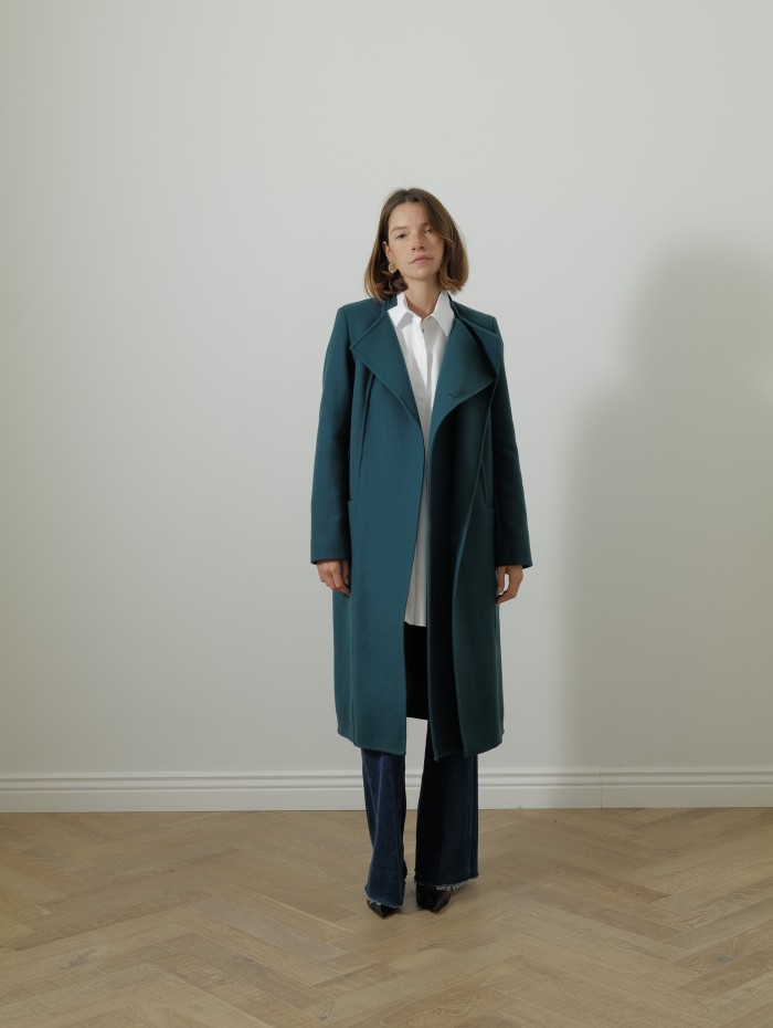 Manteau laine et cachemire - Vert - Maison Rabih Kayrouz