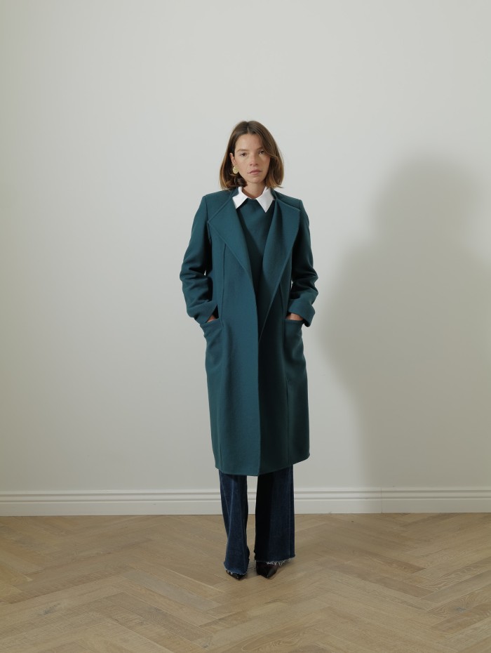 Manteau laine et cachemire - Vert - Maison Rabih Kayrouz