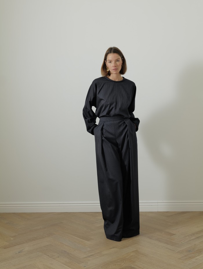 Pantalon en laine - Fines rayures - Maison Rabih Kayrouz