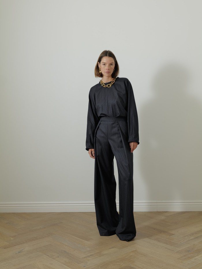 Pantalon en laine - Fines rayures - Maison Rabih Kayrouz