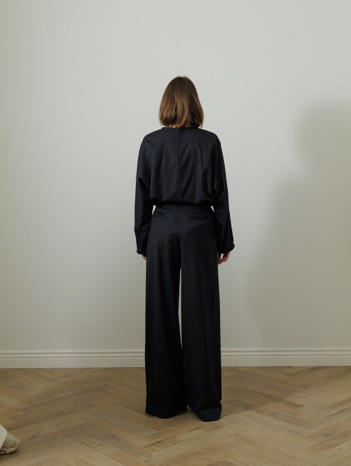 Pantalon en laine - Fines rayures - Maison Rabih Kayrouz