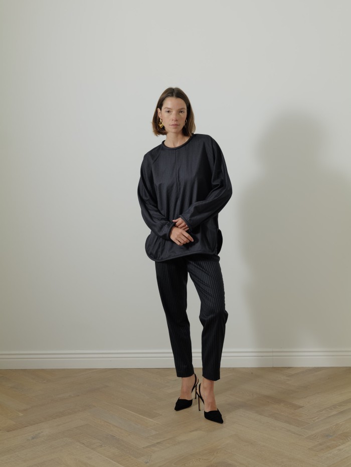 Pantalon en laine - Larges rayures - Maison Rabih kayrouz