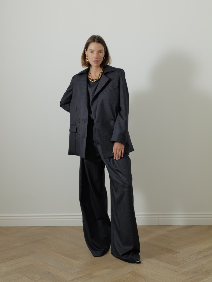 Blazer en laine - Fines rayures - Maison Rabih Kayrouz