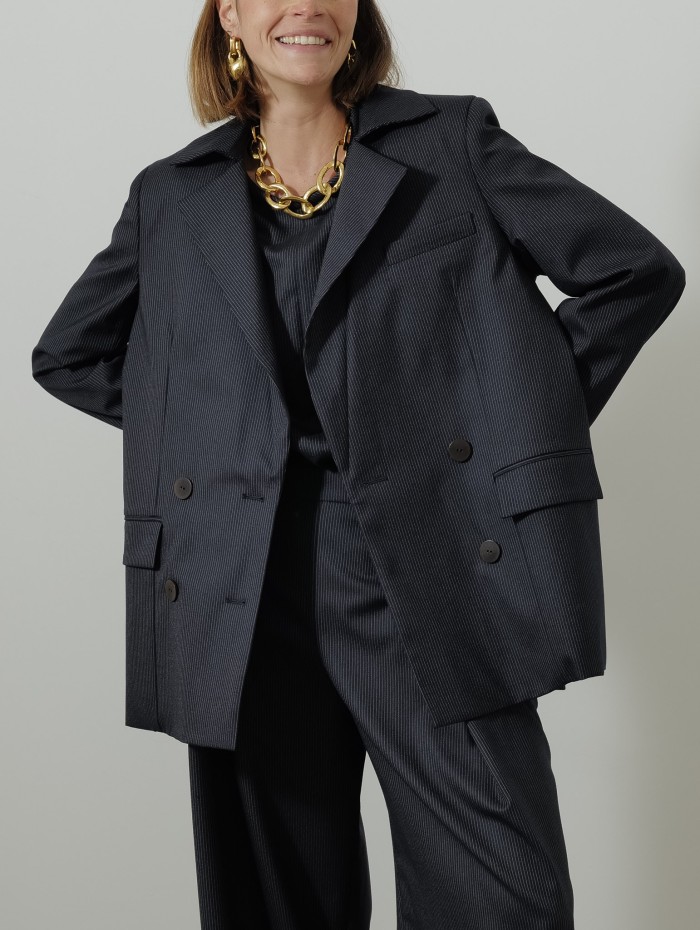 Blazer en laine - Fines rayures - Maison Rabih Kayrouz