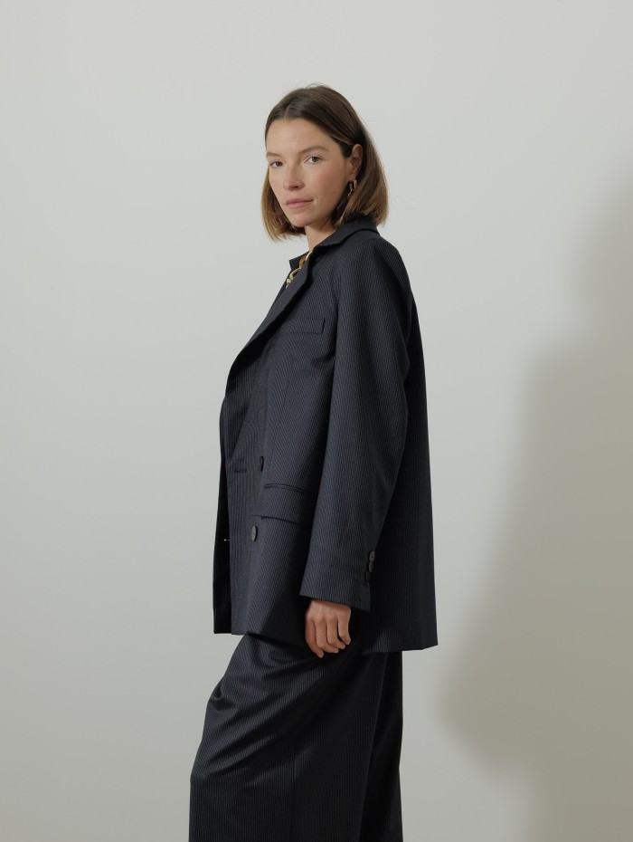 Blazer en laine - Fines rayures - Maison Rabih Kayrouz