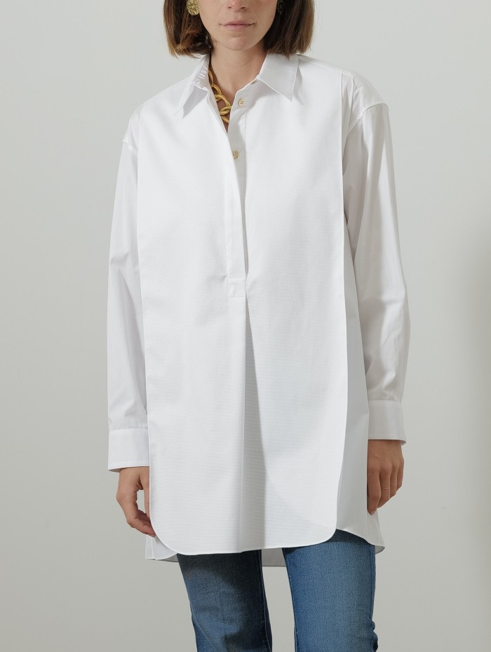 Chemise oversize - Plastron - Maison Rabih Kayrouz