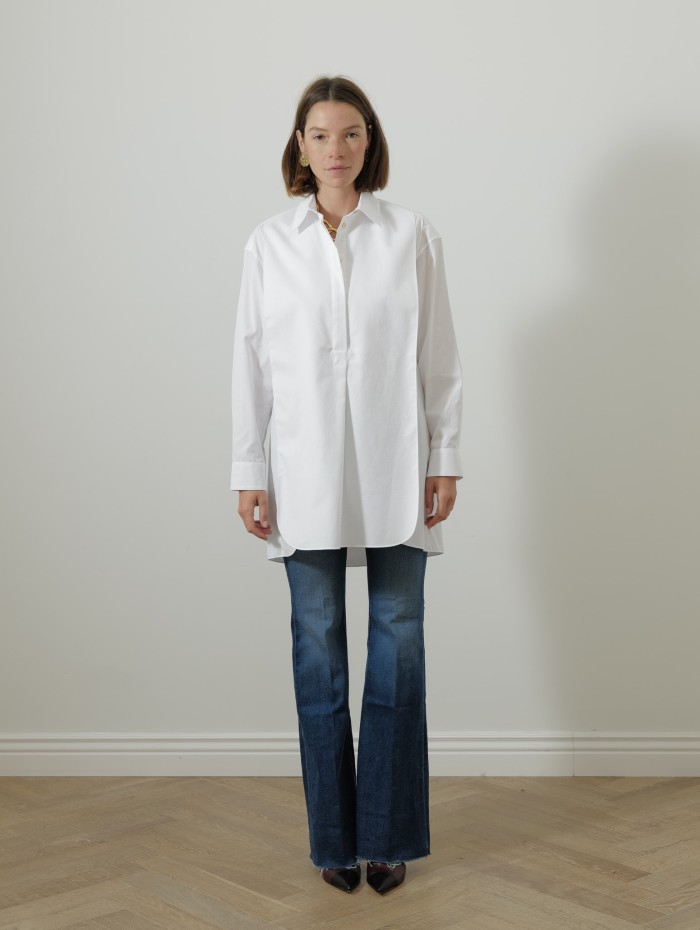 Chemise oversize - Plastron - Maison Rabih Kayrouz