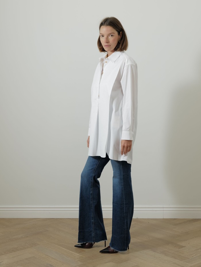 Chemise oversize - Plastron - Maison Rabih Kayrouz