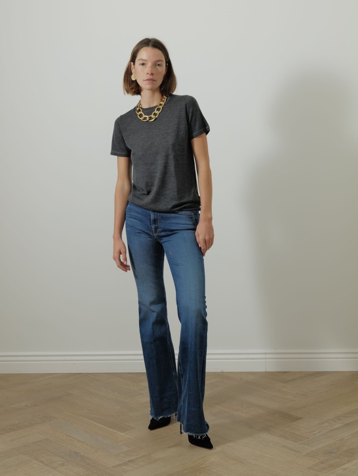 T-shirt col rond - Laine mérinos - Majestic Filatures