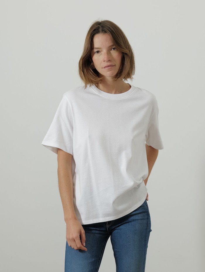 T-shirt coton organique - Blanc - Majestic Filatures