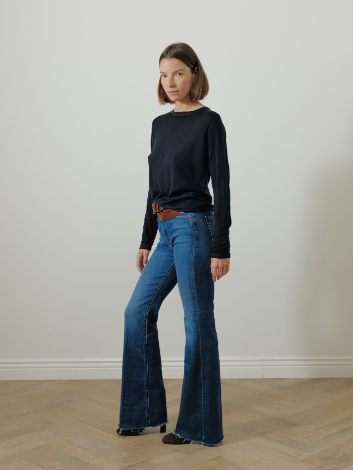 Pull col rond - Laine mérinos - Majestic filatures