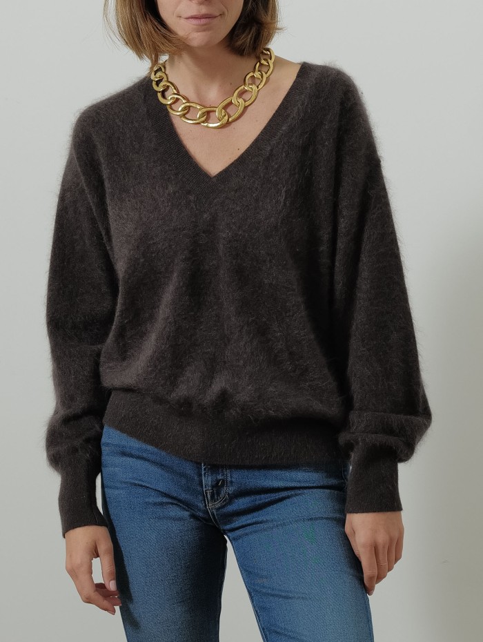 Pull col v - Alpaga - Majestic Filatures