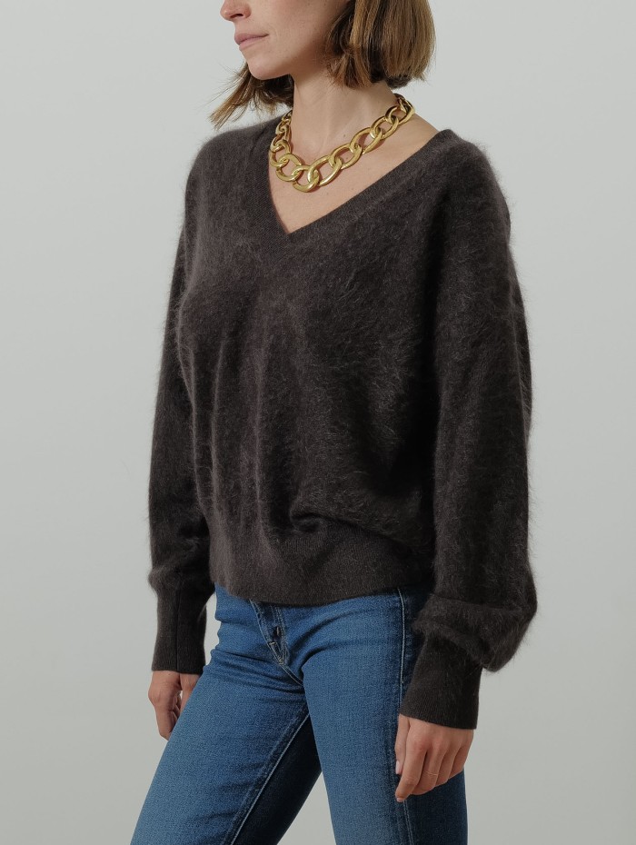 Pull col v - Alpaga - Majestic Filatures