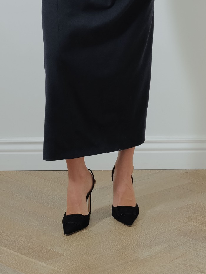 Escarpins en daim - Slim back suede - Francesco Russo