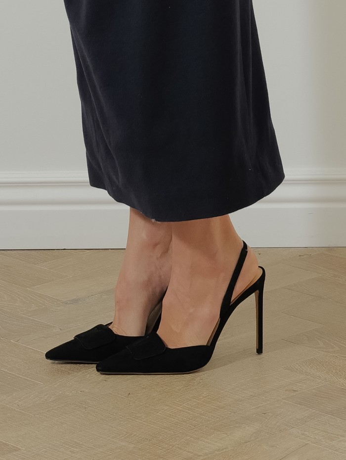 Escarpins en daim - Slim back suede - Francesco Russo