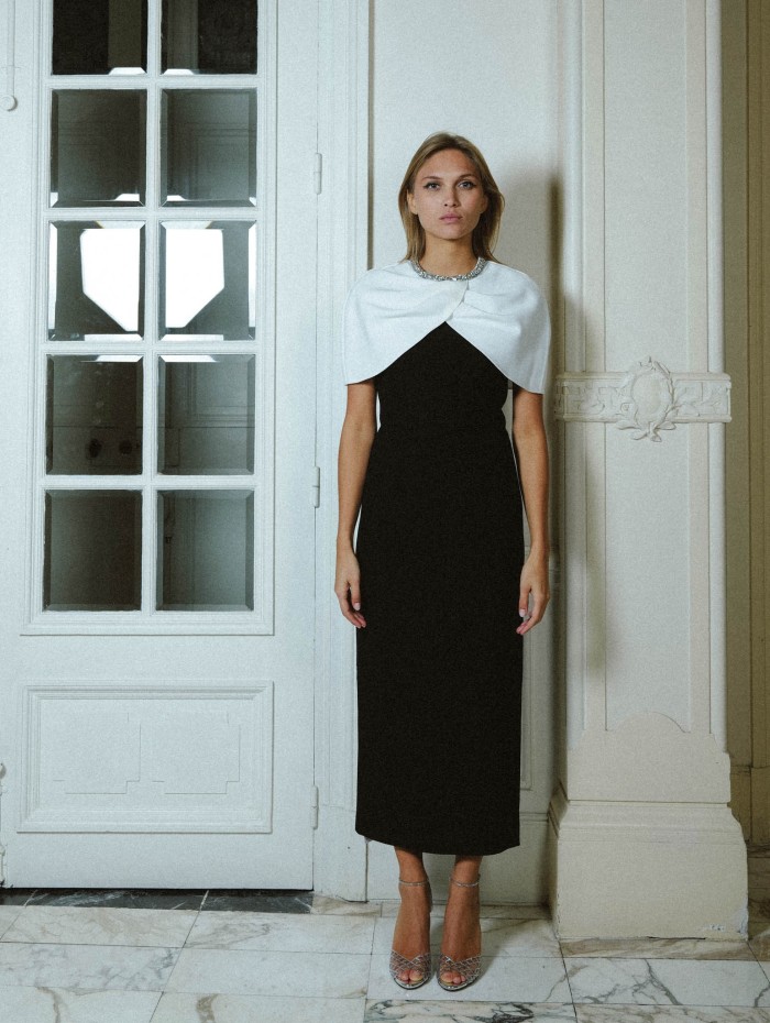 Roland Mouret - Robe cocktail en crêpe avec cape