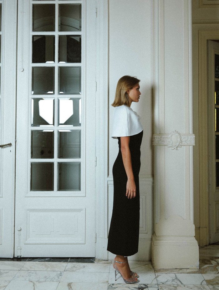 Roland Mouret - Robe cocktail en crêpe avec cape