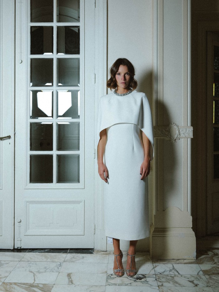 Roland Mouret - Robe midi blanche en crêpe