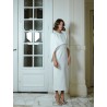Robe - Crystal neckline crepe cape dress - Rolland mouret