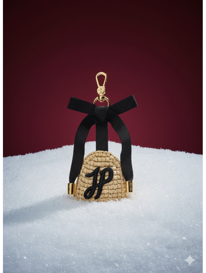 Porte-clés en raphia naturel - Patou - Mademoiselle Pearl