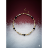 Collier perle noir et argent - New nefertiti - Sigal