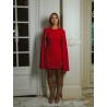 Robe mi-longue cape - Rouge - Roland Mouret