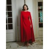 Robe longue cape - Cady léger - Rolland Mouret