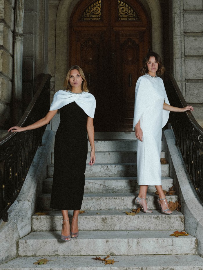 Roland Mouret - Robe cocktail en crêpe avec cape