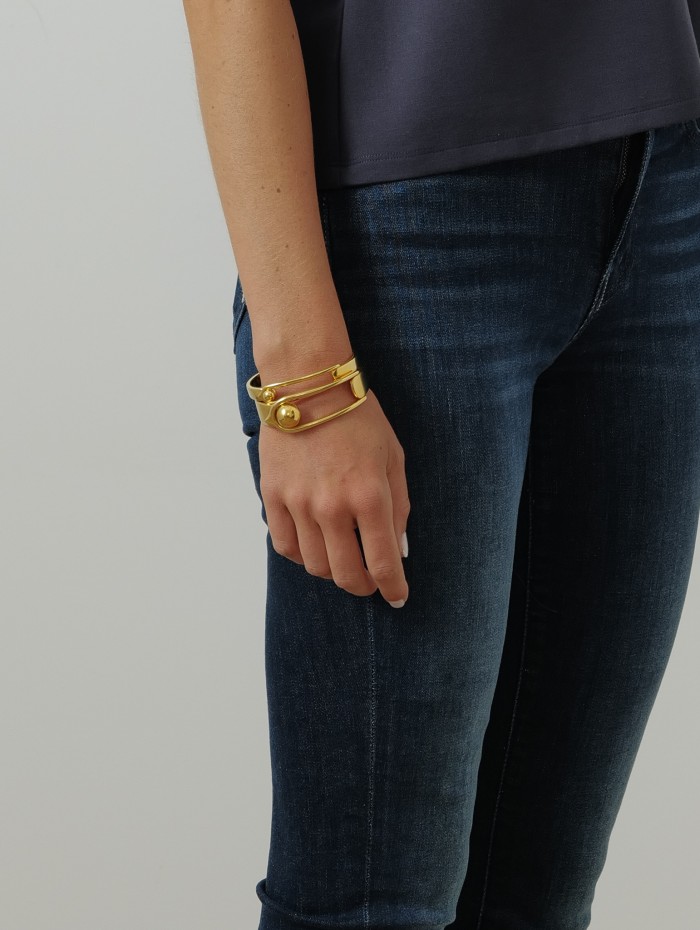 Bracelet boucle - Or jaune - Maison Goossens - Mademoiselle Pearl